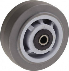 Value Collection - 5 Inch Diameter x 2 Inch Wide, Solid Rubber Caster Wheel - 350 Lb. Capacity, 2-3/16 Inch Hub Length, 1/2 Inch Axle Diameter, Roller Bearing - Americas Industrial Supply