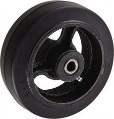 Value Collection - 6 Inch Diameter x 2 Inch Wide, Rubber Caster Wheel - 820 Lb. Capacity, 2-3/16 Inch Hub Length, 3/4 Inch Axle Diameter, Roller Bearing - Americas Industrial Supply
