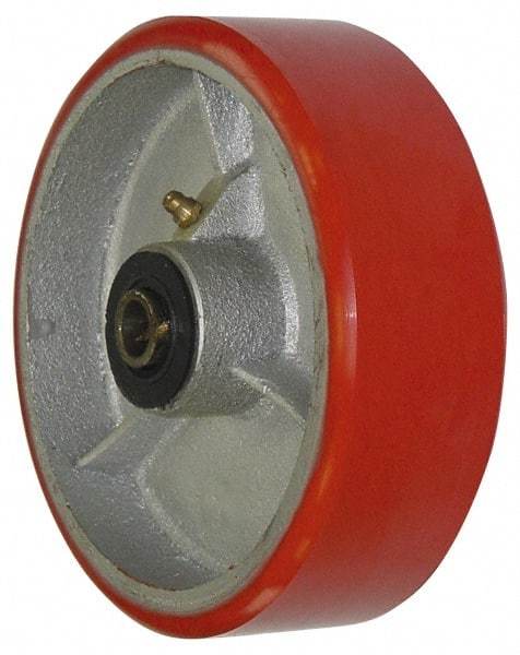 Value Collection - 6 Inch Diameter x 2 Inch Wide, Polyurethane Caster Wheel - 1,100 Lb. Capacity, 2-3/16 Inch Hub Length, 3/4 Inch Axle Diameter, Roller Bearing - Americas Industrial Supply