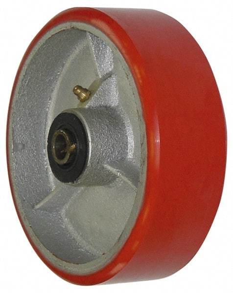 Value Collection - 4 Inch Diameter x 2 Inch Wide, Polyurethane Caster Wheel - 900 Lb. Capacity, 2-3/16 Inch Hub Length, 3/4 Inch Axle Diameter, Roller Bearing - Americas Industrial Supply