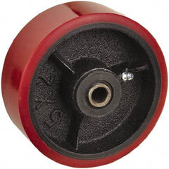 Value Collection - 5 Inch Diameter x 2 Inch Wide, Polyurethane Caster Wheel - 1,000 Lb. Capacity, 2-3/16 Inch Hub Length, 3/4 Inch Axle Diameter, Roller Bearing - Americas Industrial Supply