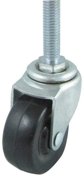 Value Collection - 3" Diam x 1-1/4" Wide x 4" OAH Stem Mount Swivel Caster - Polyolefin (Polyflex), 250 Lb Capacity, 1/2-13 x 1-1/2" Threaded Stem - Americas Industrial Supply