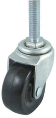 Value Collection - 3" Diam x 1-1/4" Wide x 4" OAH Stem Mount Swivel Caster - Polyolefin (Polyflex), 250 Lb Capacity, 1/2-13 x 1-1/2" Threaded Stem - Americas Industrial Supply
