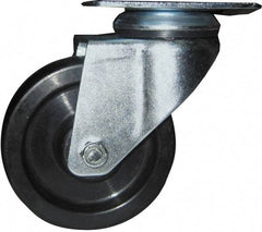 Value Collection - 4" Diam x 1-1/2" Wide x 5" OAH Top Plate Mount Swivel Caster - Cast Iron, 500 Lb Capacity, 4 x 5" Plate - Americas Industrial Supply