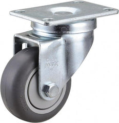 Value Collection - 3" Diam x 1-1/4" Wide x 4-3/8" OAH Top Plate Mount Swivel Caster - Soft Rubber, 200 Lb Capacity, Ball Bearing, 2-7/8 x 3-5/8" Plate - Americas Industrial Supply