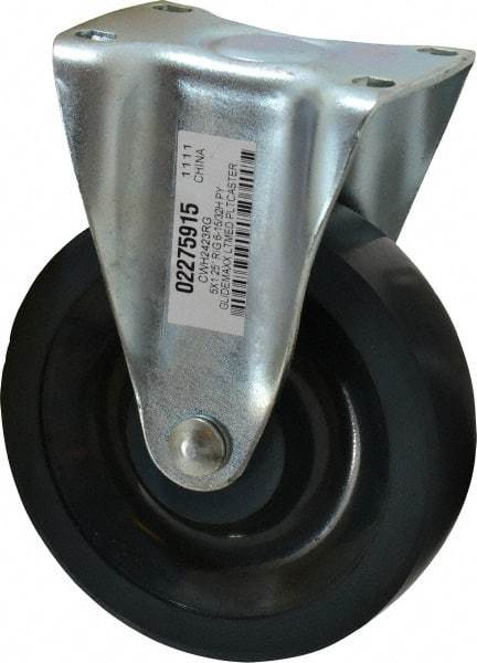 Value Collection - 5" Diam x 1-1/4" Wide x 6-15/32" OAH Top Plate Mount Rigid Caster - Polyurethane, 220 Lb Capacity, Ball Bearing, 2-7/8 x 3-5/8" Plate - Americas Industrial Supply