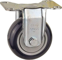 Value Collection - 3" Diam x 1-1/4" Wide x 3-3/4" OAH Top Plate Mount Rigid Caster - Polyurethane, 210 Lb Capacity, Ball Bearing, 3-5/8 x 2-7/8" Plate - Americas Industrial Supply