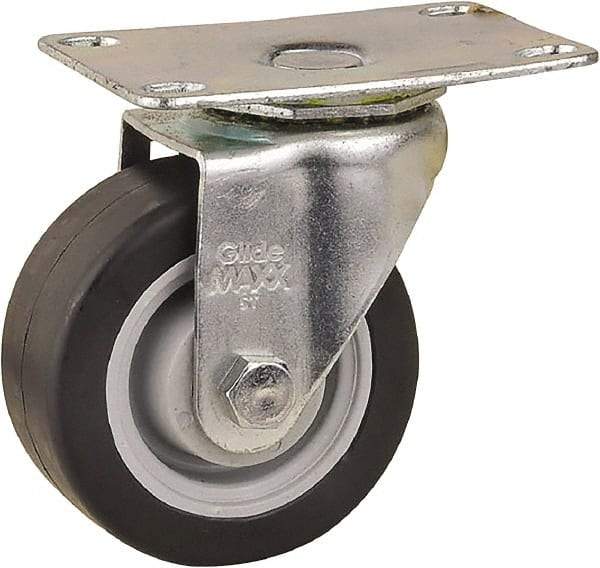 Value Collection - 3" Diam x 1-1/4" Wide x 3-3/4" OAH Top Plate Mount Swivel Caster - Polyurethane, 210 Lb Capacity, Ball Bearing, 3-5/8 x 2-7/8" Plate - Americas Industrial Supply