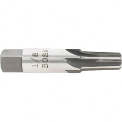 Interstate - 1/8" Pipe, 0.362" Diam, 0.316" Small End Diam, Straight Shank, 3/4" Flute, Taper Pipe Reamer - Americas Industrial Supply