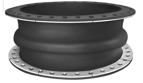 Mercer Rubber - 4" Pipe, EPDM Single Arch Pipe Expansion Joint - 6" Long, 1/2" Extension, 3/4" Compression, 250 Max psi, Flanged - Americas Industrial Supply