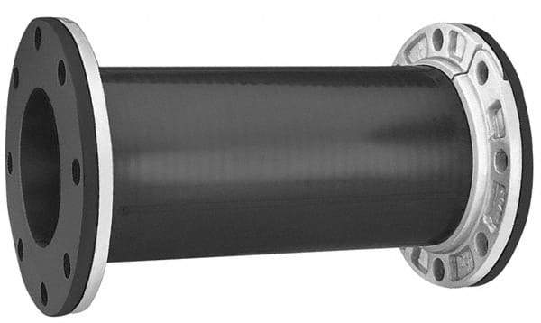 Mercer Rubber - 4" Pipe, Chlorobutyl Single Arch Hose Pipe Expansion Joint - 12" Long, 3/8" Extension, 1/4" Compression, 230 Max psi, Flanged - Americas Industrial Supply