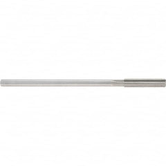 Made in USA - 3/8" High Speed Steel 6 Flute Chucking Reamer - Straight Flute, 0.3105" Straight Shank, 1-3/4" Flute Length, 7" OAL - Americas Industrial Supply