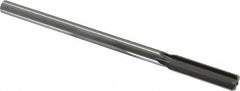 Made in USA - 17/32" High Speed Steel 6 Flute Chucking Reamer - Straight Flute, 0.4355" Straight Shank, 2" Flute Length, 8" OAL - Americas Industrial Supply