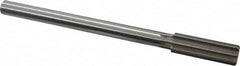 Made in USA - 23/32" High Speed Steel 8 Flute Chucking Reamer - Straight Flute, 0.5615" Straight Shank, 2-1/4" Flute Length, 9" OAL - Americas Industrial Supply