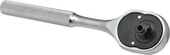 Proto - 3/8" Drive Pear Head Aerospace Ratchet - Chrome Finish, 7" OAL, 24 Gear Teeth, Standard Knurled Handle - Americas Industrial Supply