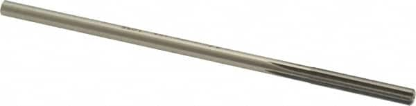 Made in USA - #10 High Speed Steel 6 Flute Chucking Reamer - Straight Flute, 0.186" Straight Shank, 1-1/4" Flute Length, 5" OAL - Americas Industrial Supply