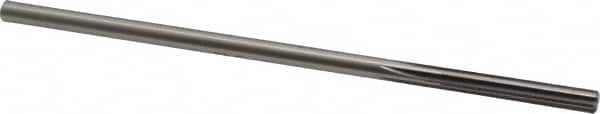 Made in USA - #11 High Speed Steel 6 Flute Chucking Reamer - Straight Flute, 0.186" Straight Shank, 1-1/4" Flute Length, 5" OAL - Americas Industrial Supply