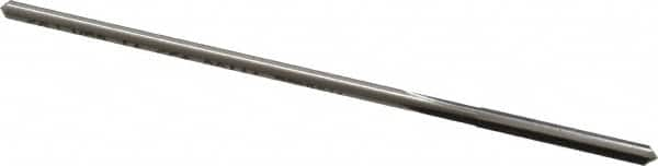 Made in USA - #35 High Speed Steel 4 Flute Chucking Reamer - Straight Flute, 0.103" Straight Shank, 7/8" Flute Length, 3-1/2" OAL - Americas Industrial Supply