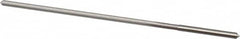 Made in USA - #45 High Speed Steel 4 Flute Chucking Reamer - Straight Flute, 0.0771" Straight Shank, 3/4" Flute Length, 3" OAL - Americas Industrial Supply