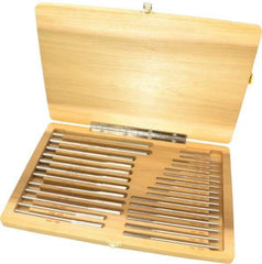 Made in USA - 1/16" to 1/2", Chucking Reamer Set - Straight Flute, Right Hand Cut, 29 Pieces - Americas Industrial Supply