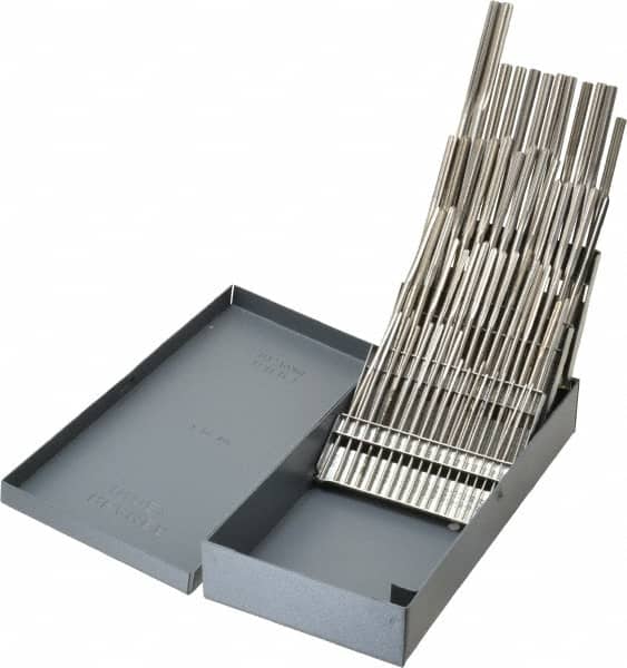 Made in USA - #1 to #60, Chucking Reamer Set - Straight Flute, Right Hand Cut, 60 Pieces - Americas Industrial Supply