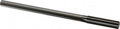 Made in USA - 12.5mm High Speed Steel 6 Flute Chucking Reamer - Straight Flute, 0.4355" Straight Shank, 2" Flute Length, 8" OAL - Americas Industrial Supply
