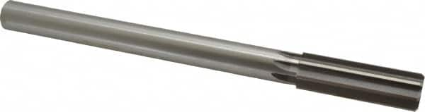 Made in USA - 22.5mm High Speed Steel 8 Flute Chucking Reamer - Straight Flute, 3/4" Straight Shank, 2-5/8" Flute Length, 10" OAL - Americas Industrial Supply