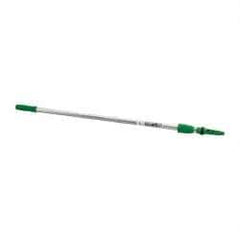 Unger - 156" Long x 1" Diam Aluminum Handle for Unger Products - Threaded Connection, Silver, Telescoping - Americas Industrial Supply