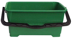 Unger - 6 Gal, Plastic Rectangular Green Bucket/Pail - Handle Included - Americas Industrial Supply