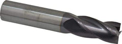 M.A. Ford - 5/8", 1-1/4" LOC, 5/8" Shank Diam, 3-1/2" OAL, 4 Flute, Solid Carbide Square End Mill - Single End, TiAlN Finish, Spiral Flute, 30° Helix, Centercutting, Right Hand Cut, Right Hand Flute, Series 111 - Americas Industrial Supply
