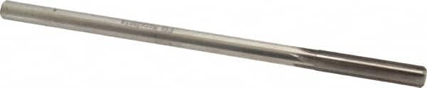 Interstate - 19/64" High Speed Steel Chucking Reamer - Straight Flute, 0.2792" Straight Shank, 1-1/2" Flute Length, 6" OAL - Americas Industrial Supply