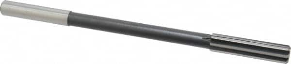 Interstate - 1/2" High Speed Steel Chucking Reamer - Straight Flute, 0.4355" Straight Shank, 2" Flute Length, 8" OAL - Americas Industrial Supply