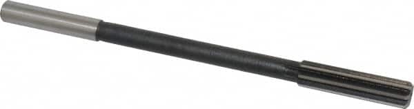 Interstate - 33/64" High Speed Steel Chucking Reamer - Straight Flute, 0.4355" Straight Shank, 2" Flute Length, 8" OAL - Americas Industrial Supply
