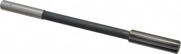 Interstate - 9/16" High Speed Steel Chucking Reamer - Straight Flute, 0.4355" Straight Shank, 2" Flute Length, 8" OAL - Americas Industrial Supply