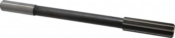 Interstate - 47/64" High Speed Steel Chucking Reamer - Straight Flute, 5/8" Straight Shank, 2-1/2" Flute Length, 9-1/2" OAL - Americas Industrial Supply