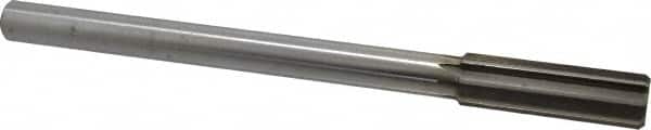 Interstate - 49/64" High Speed Steel Chucking Reamer - Straight Flute, 5/8" Straight Shank, 2-1/2" Flute Length, 9-1/2" OAL - Americas Industrial Supply