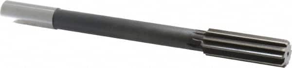Interstate - 57/64" High Speed Steel Chucking Reamer - Straight Flute, 3/4" Straight Shank, 2-5/8" Flute Length, 10" OAL - Americas Industrial Supply