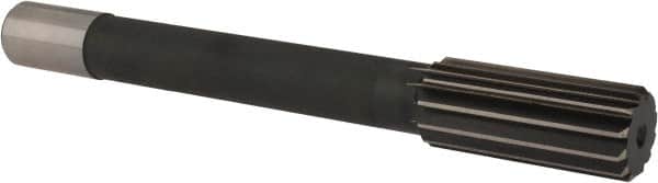 Interstate - 1-1/2" High Speed Steel Chucking Reamer - Straight Flute, 1-1/4" Straight Shank, 3-1/2" Flute Length, 12-1/2" OAL - Americas Industrial Supply