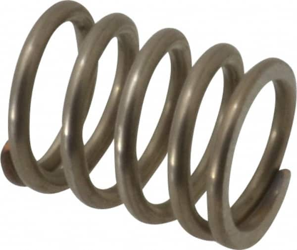 Gardner Spring - 0.6" OD, 0.072" Wire, 3/4" Free Length, Precision Compression Spring - 67.83 Lb Spring Rating, Stainless Steel - Americas Industrial Supply