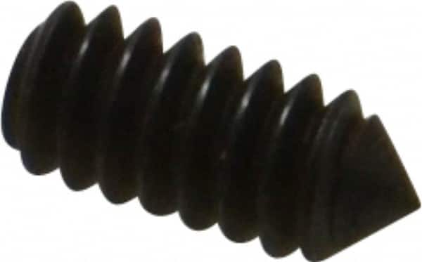 Value Collection - #4-40 UNC, 1/4" OAL, Cone Point Set Screw - Grade 8 Alloy Steel, 0.05" Key - Americas Industrial Supply