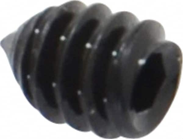 Value Collection - #6-32 UNC, 3/16" OAL, Cone Point Set Screw - Grade 8 Alloy Steel, 1/16" Key - Americas Industrial Supply