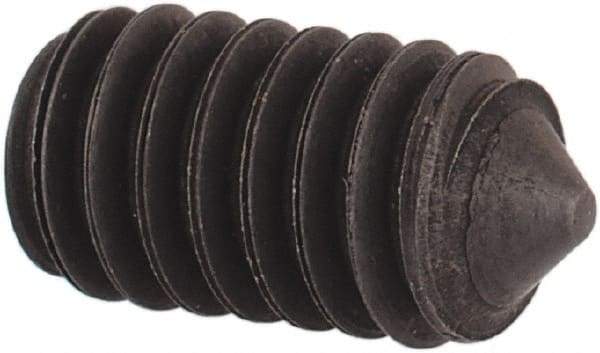 Value Collection - #8-32 UNC, 5/16" OAL, Cone Point Set Screw - Grade 8 Alloy Steel, 5/64" Key - Americas Industrial Supply