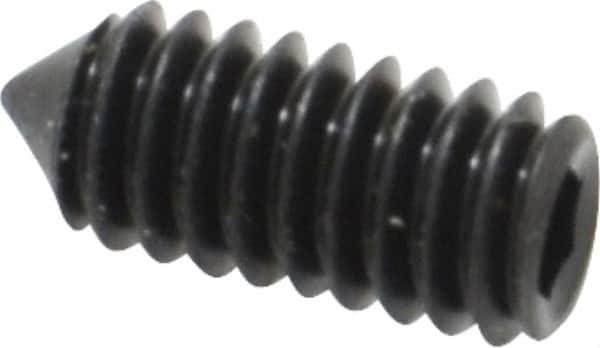 Value Collection - #8-32 UNC, 3/8" OAL, Cone Point Set Screw - Grade 8 Alloy Steel, 5/64" Key - Americas Industrial Supply