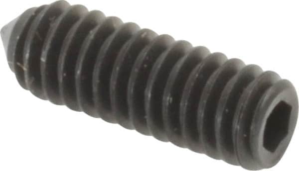 Value Collection - #8-32 UNC, 1/2" OAL, Cone Point Set Screw - Grade 8 Alloy Steel, 5/64" Key - Americas Industrial Supply