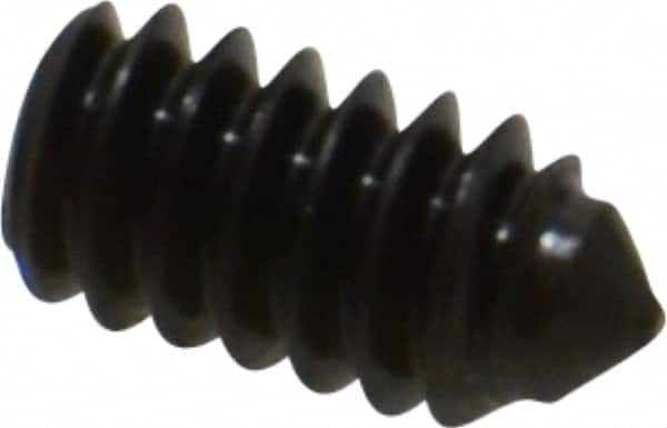 Value Collection - #10-24 UNC, 3/8" OAL, Cone Point Set Screw - Grade 8 Alloy Steel, 3/32" Key - Americas Industrial Supply
