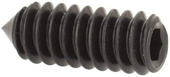 Value Collection - #10-24 UNC, 1/2" OAL, Cone Point Set Screw - Grade 8 Alloy Steel, 3/32" Key - Americas Industrial Supply