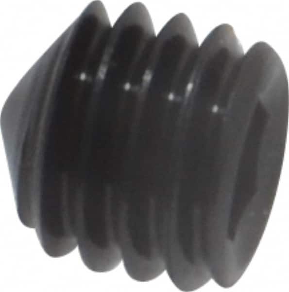 Value Collection - #10-32 UNF, 3/16" OAL, Cone Point Set Screw - Grade 8 Alloy Steel, 3/32" Key - Americas Industrial Supply