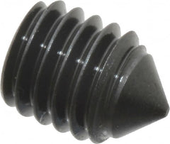 Value Collection - #10-32 UNF, 1/4" OAL, Cone Point Set Screw - Grade 8 Alloy Steel, 3/32" Key - Americas Industrial Supply