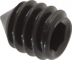 Value Collection - 1/4-20 UNC, 5/16" OAL, Cone Point Set Screw - Grade 8 Alloy Steel, 1/8" Key - Americas Industrial Supply