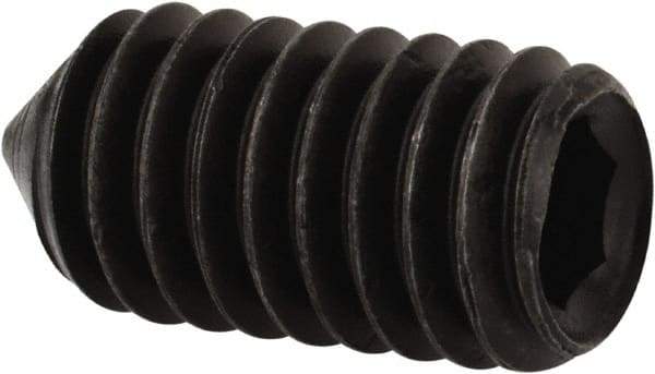 Value Collection - 5/16-18 UNC, 5/8" OAL, Cone Point Set Screw - Grade 8 Alloy Steel, 5/32" Key - Americas Industrial Supply